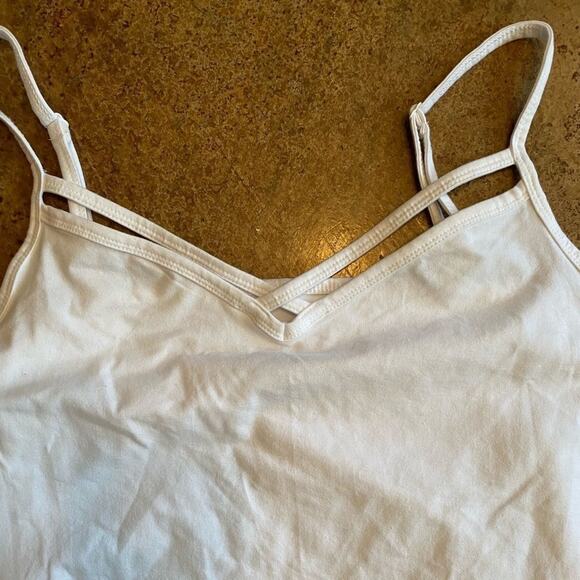 TORRID WHITE CRISSCROSS knit FOXY CAMI TANK - Picture 5 of 7